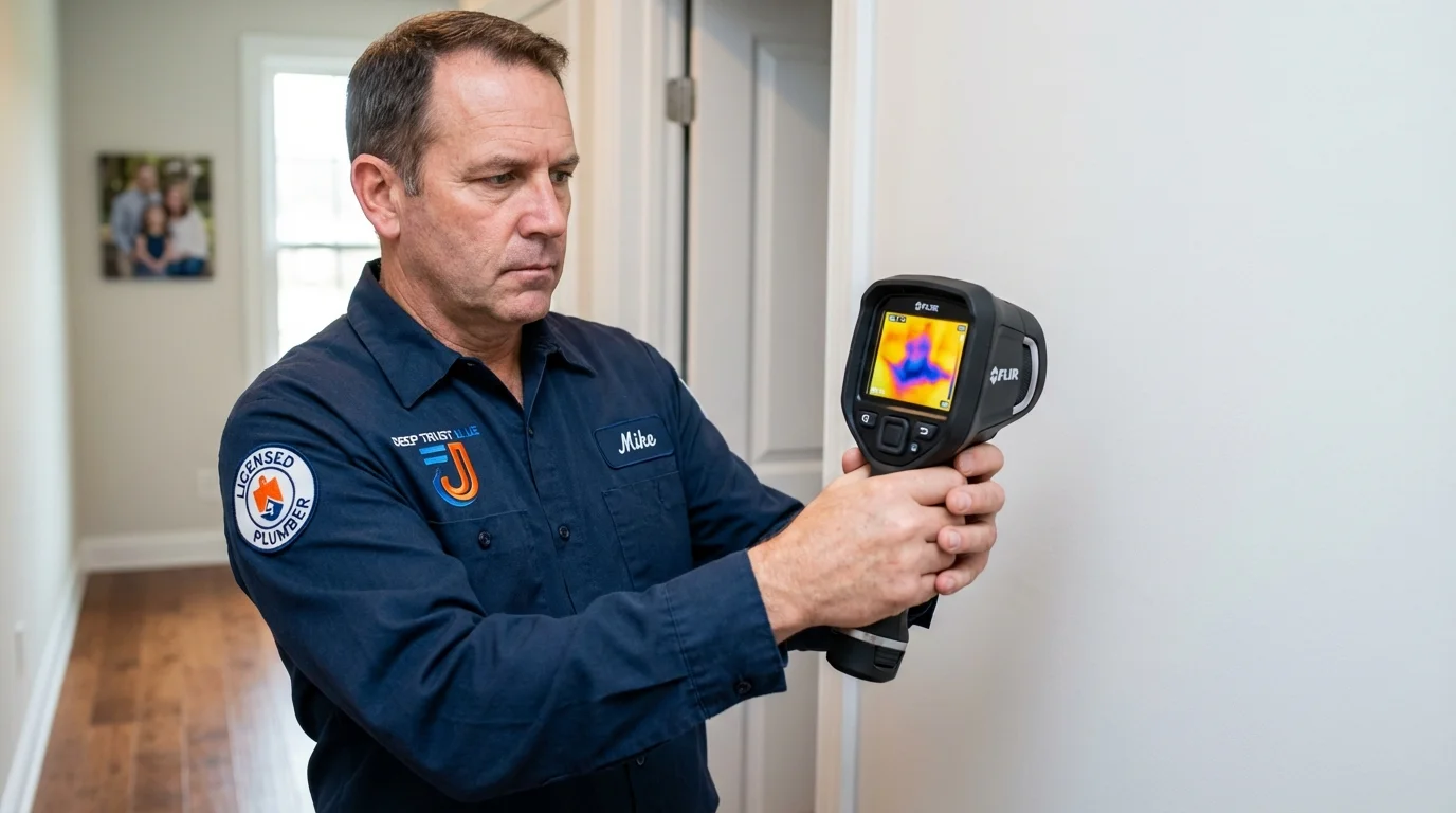 Thermal imaging leak detection by Johns Plumbing LLC in Westwego